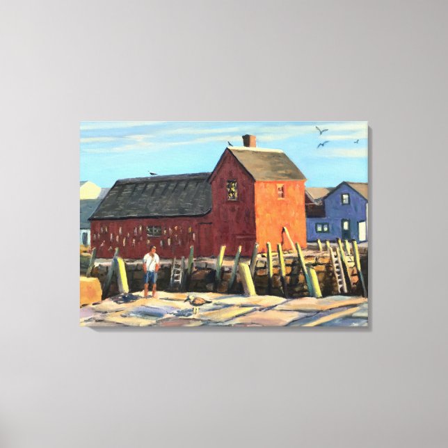 Rockport Motif #1 Impressionistisk Canvas (Framsida)
