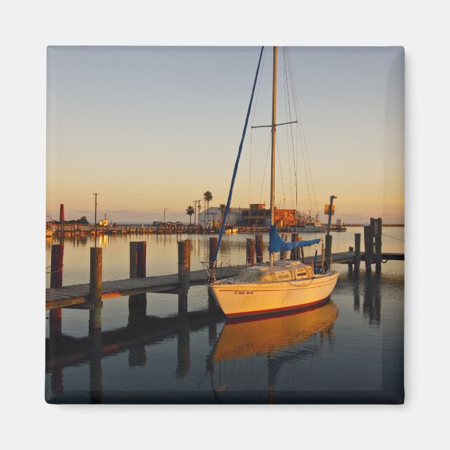 Rockport, Texas hamn vid solnedgången Magnet (Framsidan)