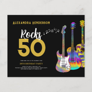 Rocks 50 Gitarr 50-årsfest Budget Flygblad