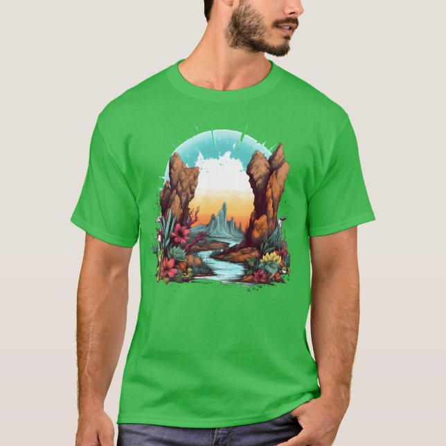 Rocks and Flowers girl T Shirt (Framsida)