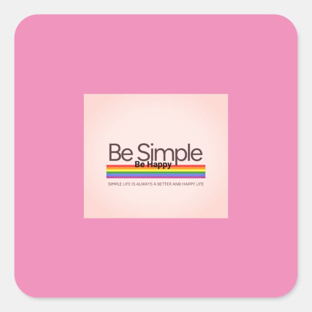 rockslagsnål fyrkantigt klistermärke (Framsida)