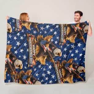 Rockstar American Eagle, glad självständighetsdag Fleecefilt
