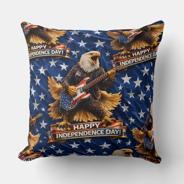 Rockstar American Eagle glad självständighetsdag k Kudde (Framsida)