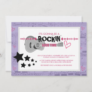 Rockstar Barns födelsedag-inbjudningar Inbjudningar