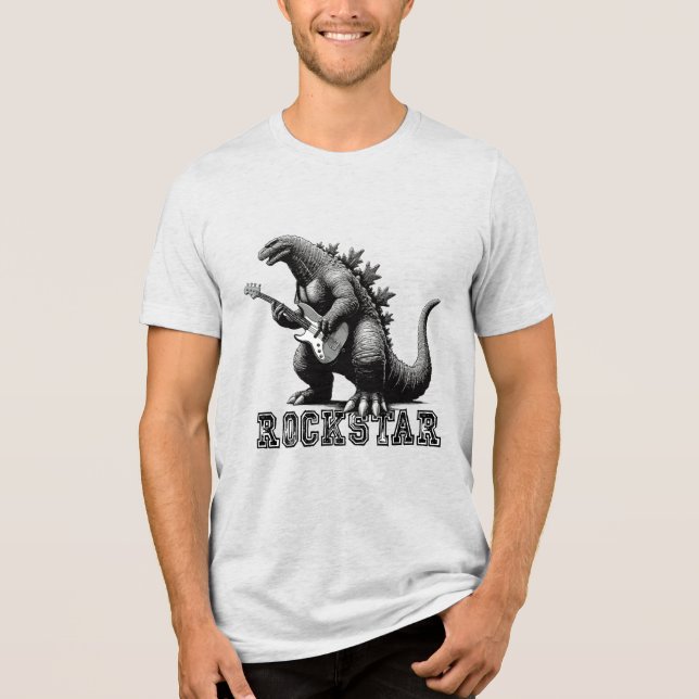 Rockstar draon dinosaur t shirt (Framsida)