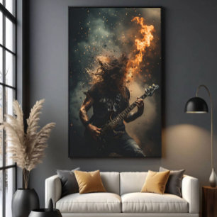 Rockstar Flames Canvastryck