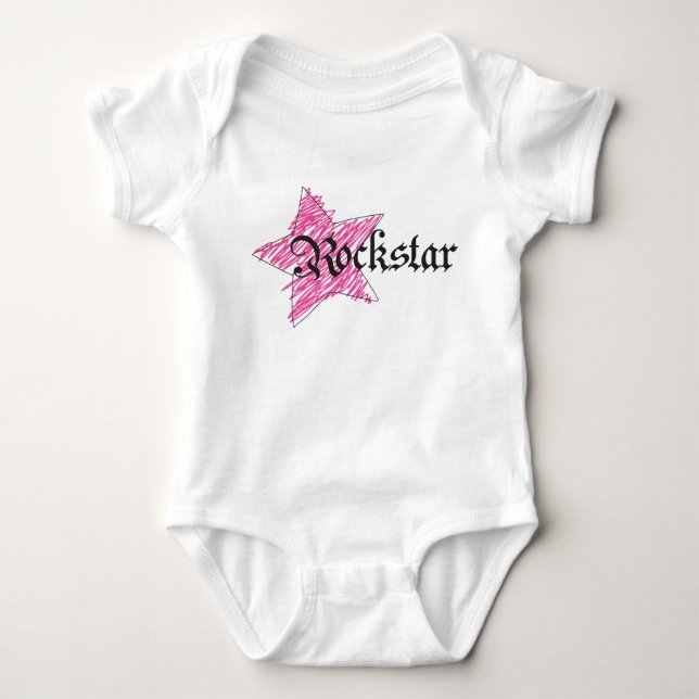 Rockstar-flicka T Shirt (Framsida)