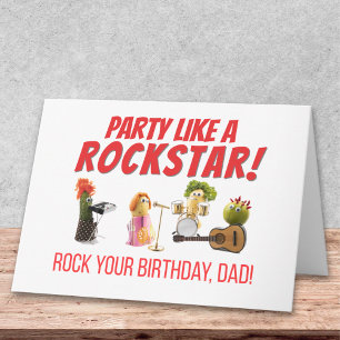 Rockstar Födelsedags Pappa - Grönsak Kärlek Blank Kort