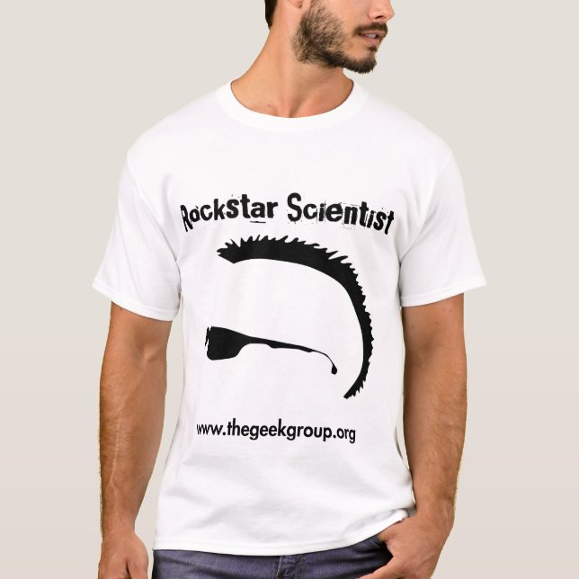 Rockstar forskare t-shirt (Framsida)