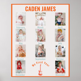 Rockstar första födelsedag månatliga foton poster