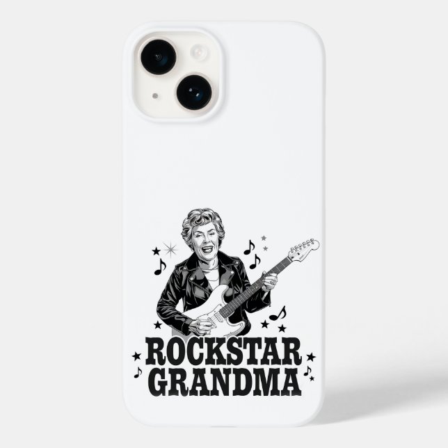 Rockstar Grandma - Roligt och Retro Music Design (Baksida)