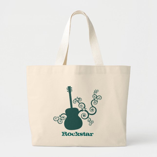 Rockstar Guitar Bag, Mörk Teal Jumbo Tygkasse (Framsidan)
