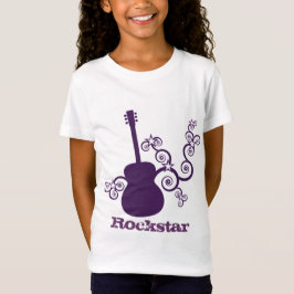 Rockstar Guitar Girl's T-shirt, Lila T-shirt