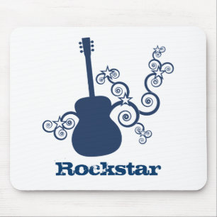 Rockstar Guitar Mousepad, Royal Blue Musmatta