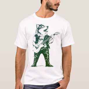 Rockstar Hund Electric Guitar Design T Shirt