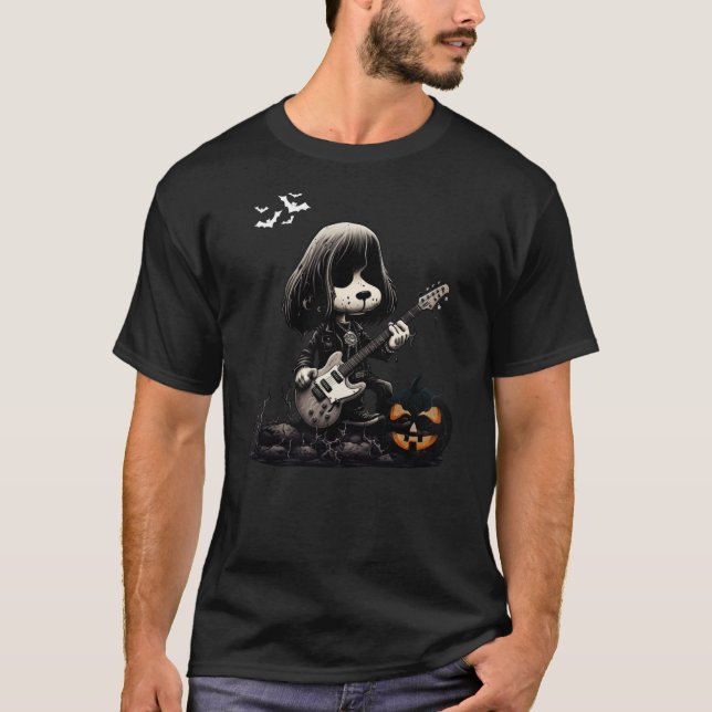 "Rockstar Hund Unisex Tee" T Shirt (Framsida)