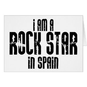 Rockstar i Spanien Hälsningskort