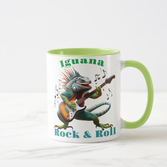 Rockstar Iguana i en Colorful Music Burst Mugg (Höger)