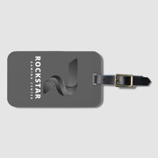 Rockstar-Inspired Luggage Tag - Retro Grung Bagagebricka (Framsida horisontal)