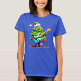 Rockstar Julgran - Pixel Art Bass Guitar T Shirt
