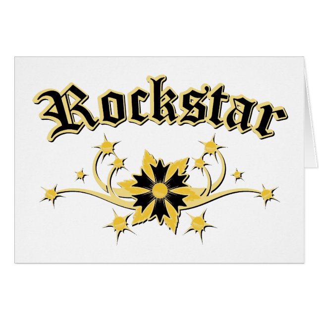 Rockstar Mode Design Hälsningskort (Framsidan Horizontal)