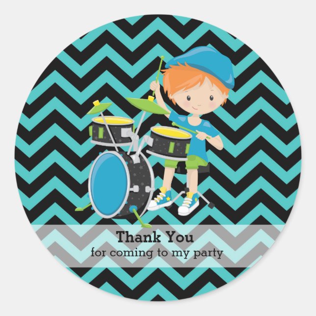 Rockstar party runt klistermärke (Framsida)