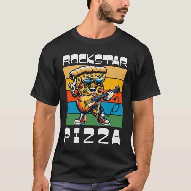 Rockstar Pizza T Shirt (Framsida)