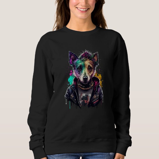 Rockstar portrait Jack Russell Terrier T Shirt (Framsida)