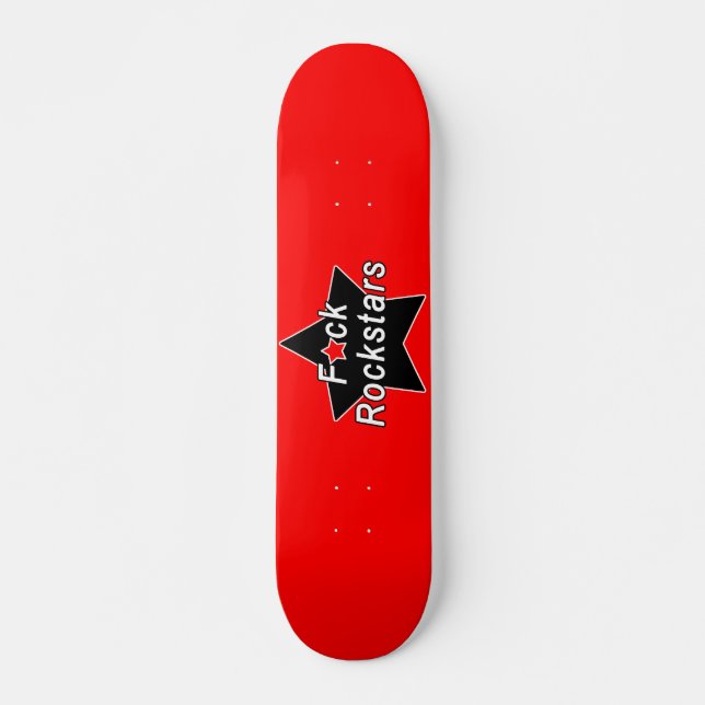 Rockstar röd Skateboard (Framsida)