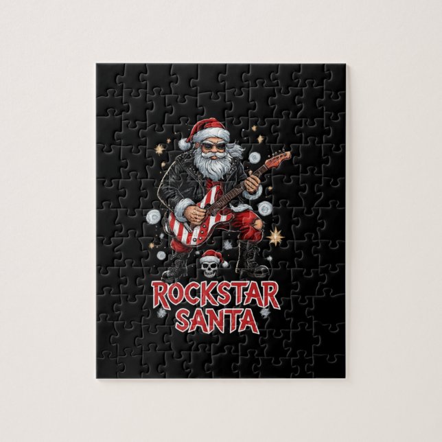 Rockstar Santa Puzzle Pussel (Vertikal)