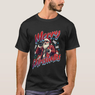 Rockstar Santa Vibes T Shirt