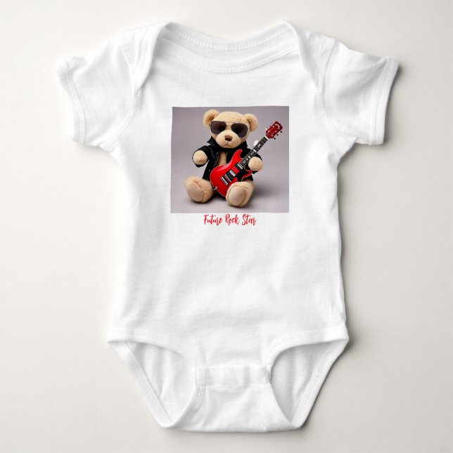 " ROCKSTAR TEDDY " T SHIRT (Framsida)