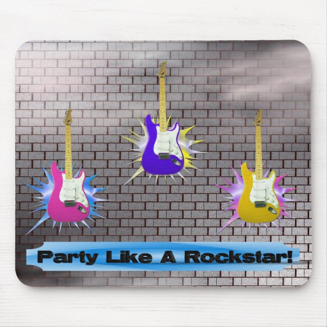 Rockstar tegelstenvägg musmatta (Framsidan)