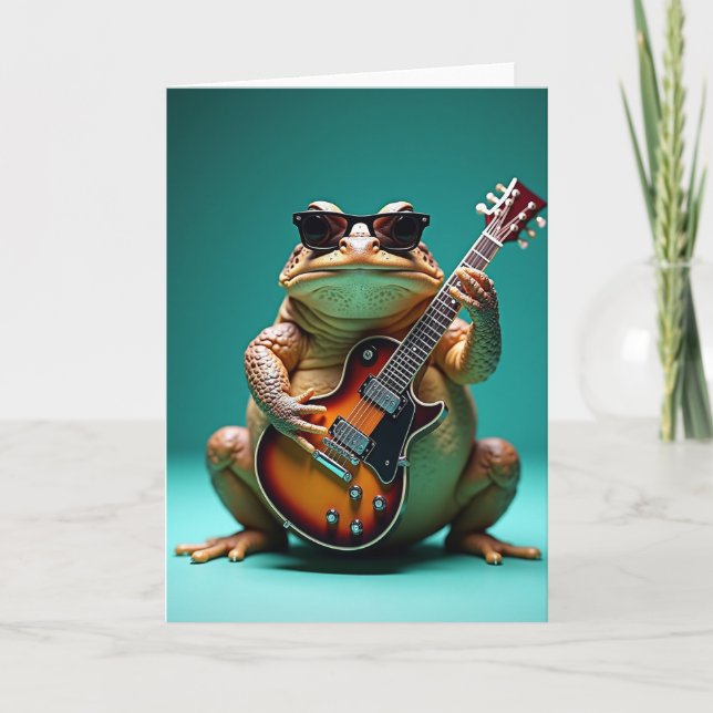 Rockstar Toad Födelsedagskort Kort (Framsida)