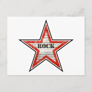 Rockstar-vykort (vit bakgrund) vykort