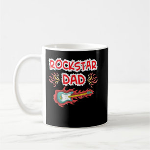 Rockstarpappa Elgitarr Rockfan Pappas Dag Kaffemugg