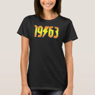 Rockstars är födda 1963 Birthday Rock N Roll Gr T Shirt