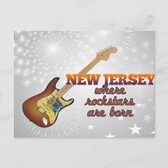 Rockstars är födda i New jersey Vykort (Framsida)