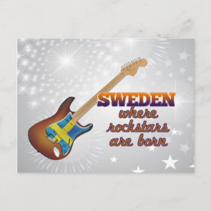 Rockstars föds i Sverige Vykort