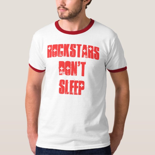 ROCKSTARS SOVAR INTE (vid dem!) Tröja (Framsida)