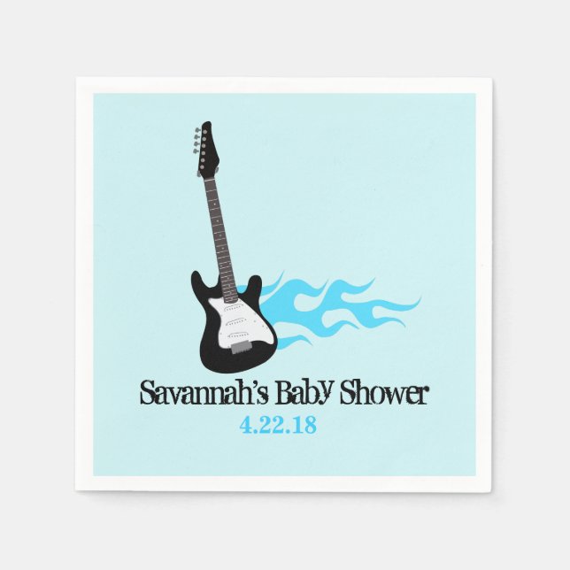 Rockstjärna Baby Anpassningsbar Party Napkin Pappersservett (Framsidan)