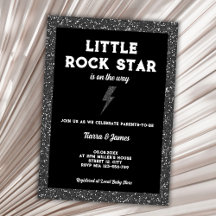 Rockstjärna Baby Shower Black Rock and roll