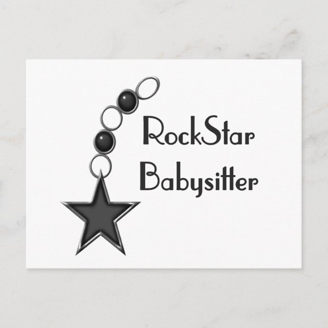 rockstjärna Babyvvakt Vykort (Framsida)