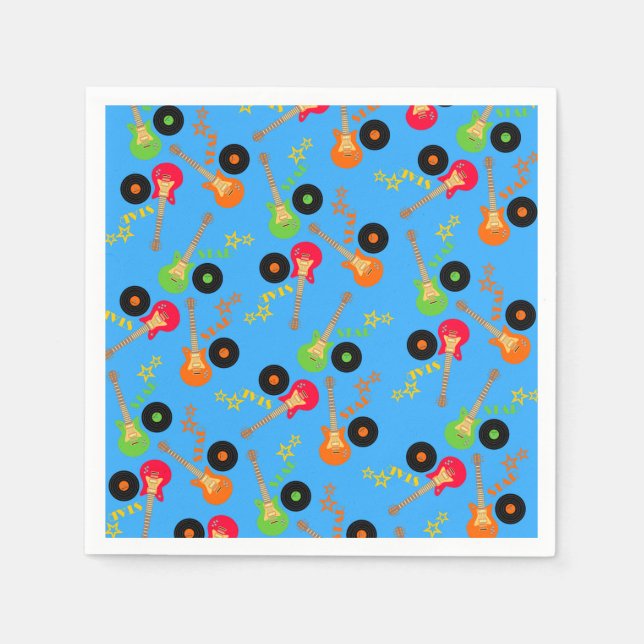 Rockstjärna Boy födelsedagsfest Pappersservett (Framsidan)