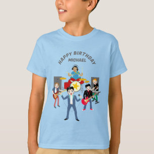Rockstjärna Boys Band-Födelsedagsfest T Shirt