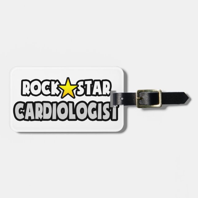 Rockstjärna Cardiolog Bagagebricka (Horisontell Framsida)