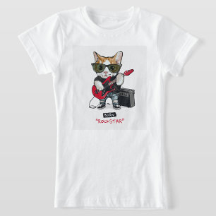 Rockstjärna Cat T-Shirt