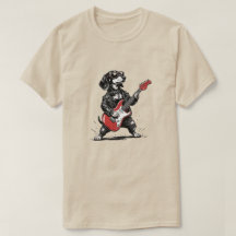 Rockstjärna Dachshund Elgitarr Konst