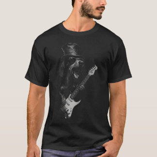 Rockstjärna Dachshund som spelar T Shirt