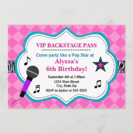 Rockstjärna för inbjudan att ringa efter födelseda